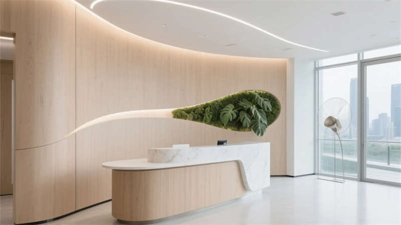 綠意簡(jiǎn)約共生，4000平宿州辦公室裝修設(shè)計(jì)效果圖