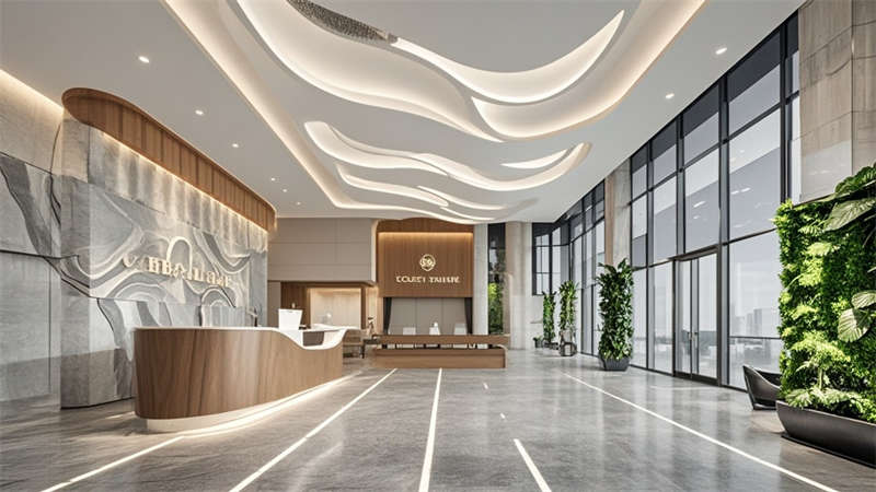 蚌埠10000平辦公樓裝修設計效果圖欣賞